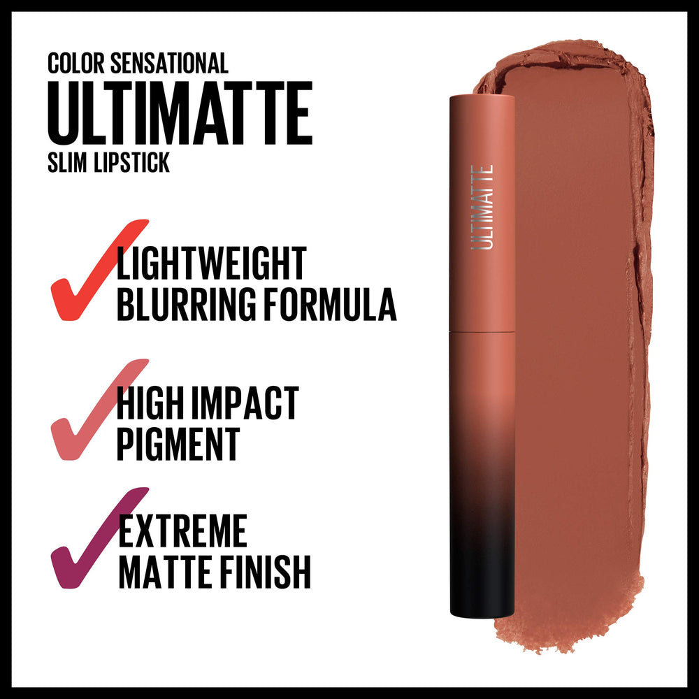 Maybelline texture close-up demonstrates blurring gel finish for smooth lips