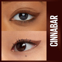 Maybelline Unstoppable pencil tip close-up demonstrating a precise self-sharpening point