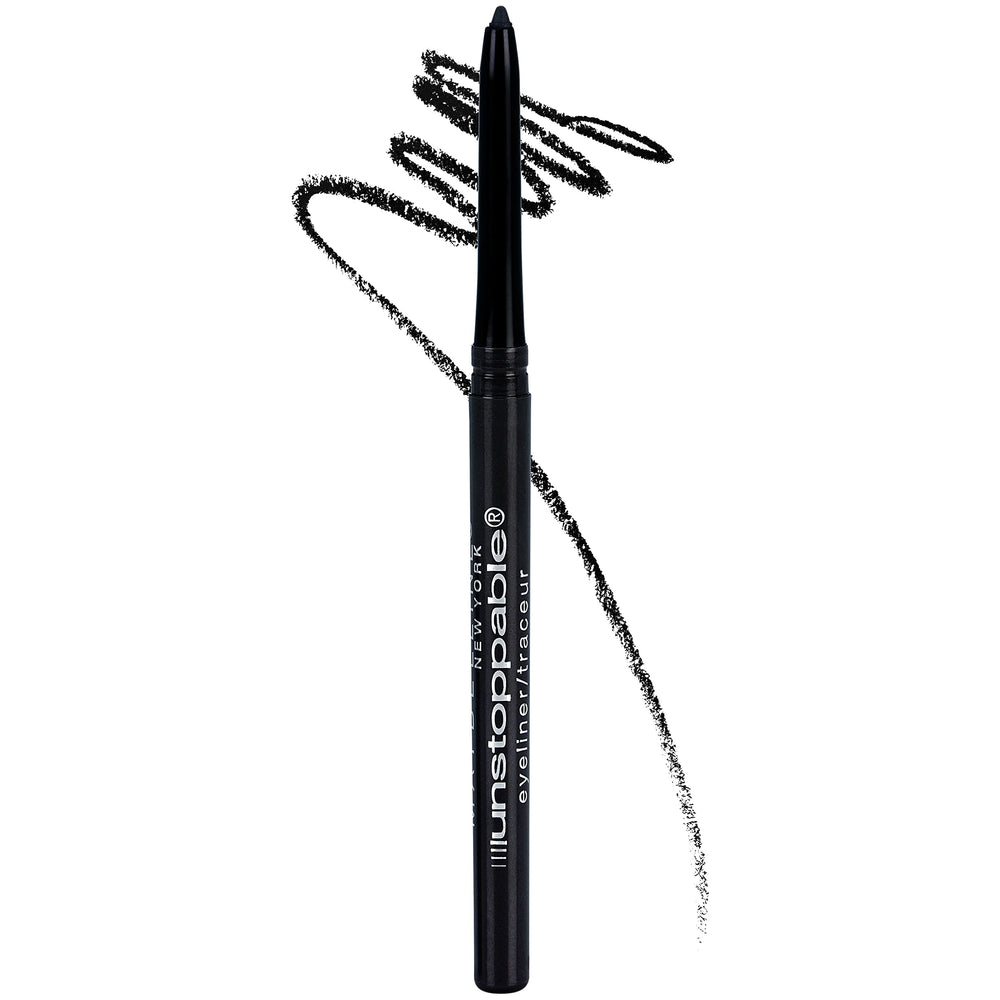 Maybelline Unstoppable Onyx pencil front packaging shows product and shade