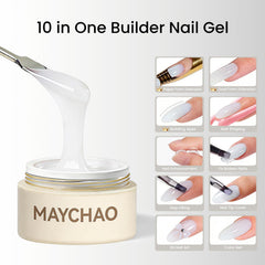 MAYCHAO brush applying gel demonstrating easy shaping and control