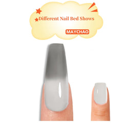 MAYCHAO brush stroke close-up showing smooth pigmentation and easy application benefit
