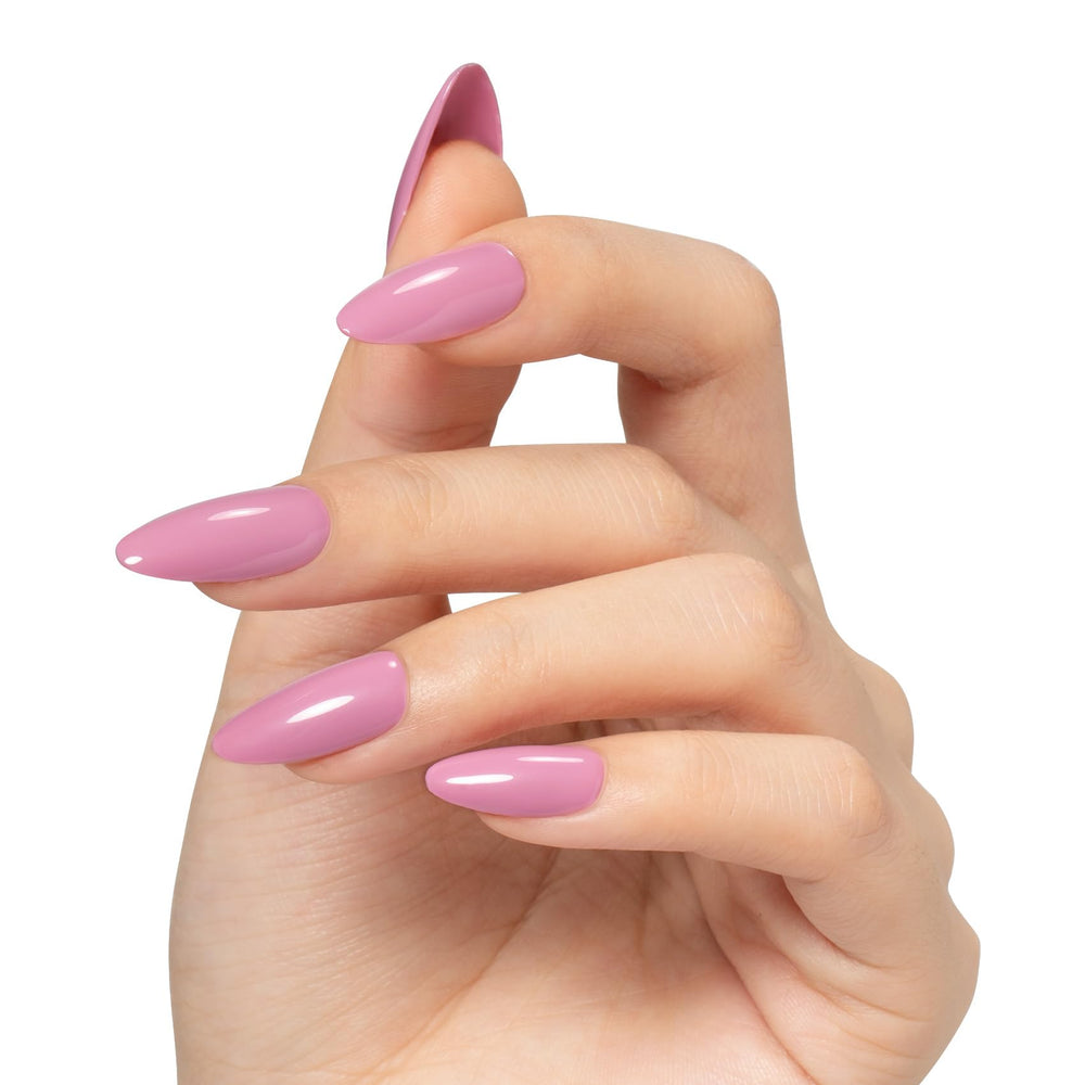 MAYCHAO color swatch on nail wheel showing dusty rose mauve for easy selection