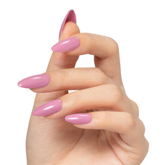 MAYCHAO color swatch on nail wheel showing dusty rose mauve for easy selection
