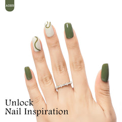 MAYCHAO nail wheel swatches displaying true camouflage green pigment