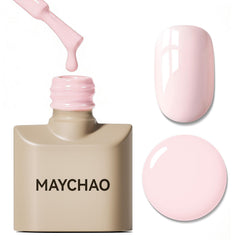 MAYCHAO front bottle view showing creamy pink shade and compact size