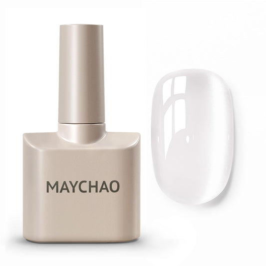 MAYCHAO front bottle showing glassy clear gel and sleek packaging benefits precise application