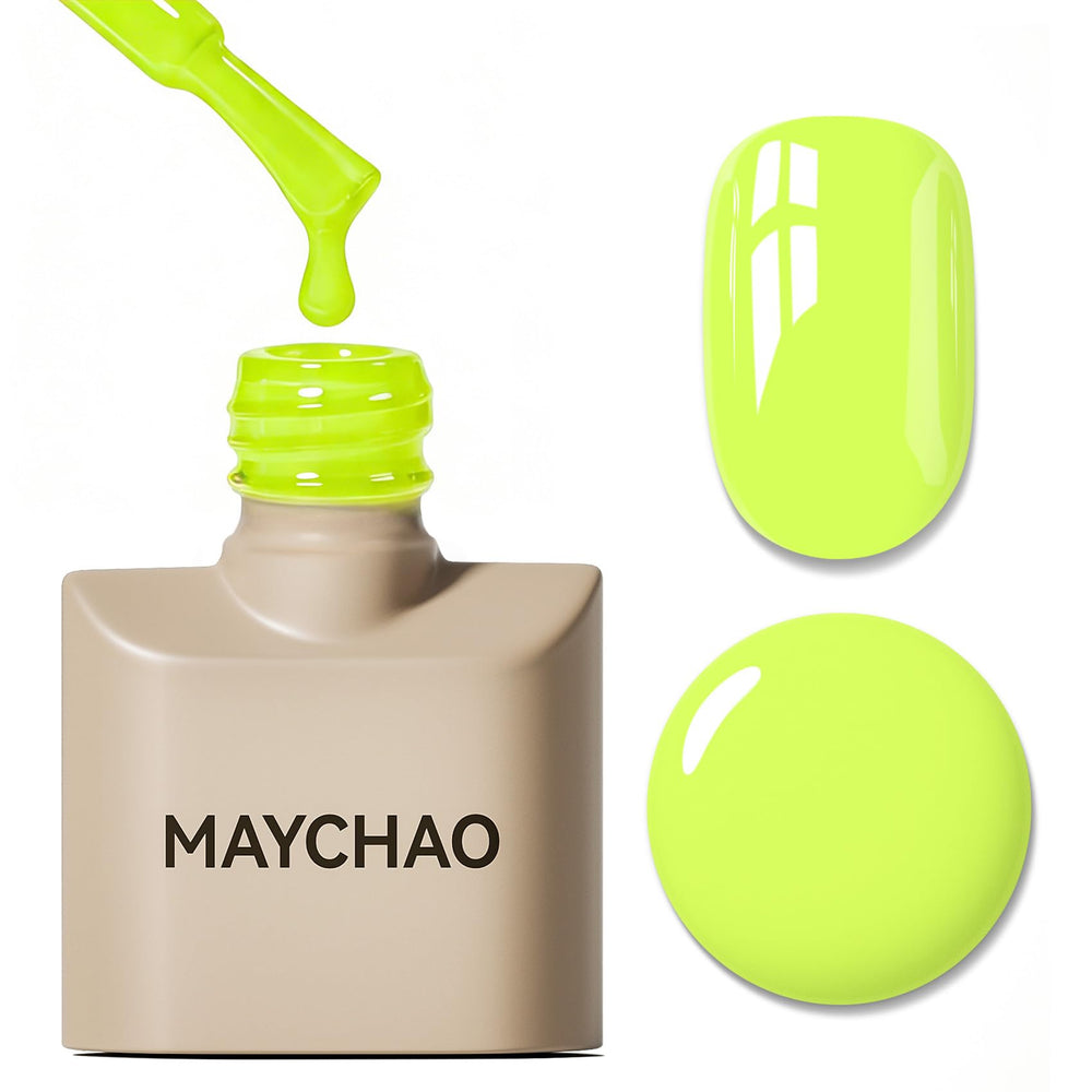 MAYCHAO front bottle lime color showing bright shade and benefit