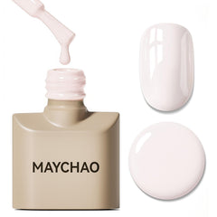 MAYCHAO front bottle showing white gel polish for crisp bridal manicures