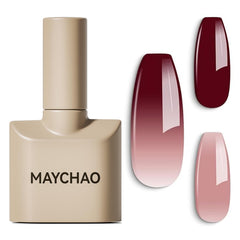 maychao front bottle showing color shift and glossy finish benefit