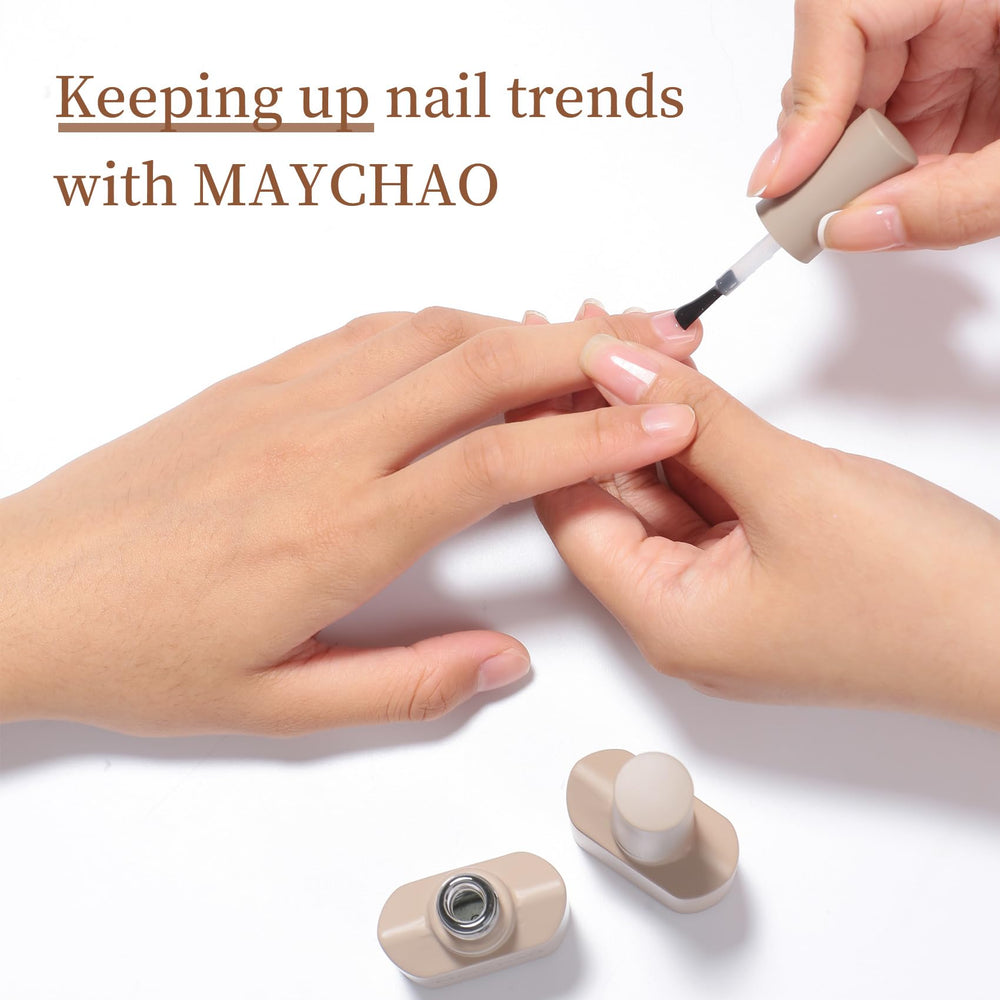 MAYCHAO in-use under LED lamp curing for quick long-lasting wear