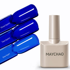 MAYCHAO front bottle showing Klein blue shade and compact size, ideal portability