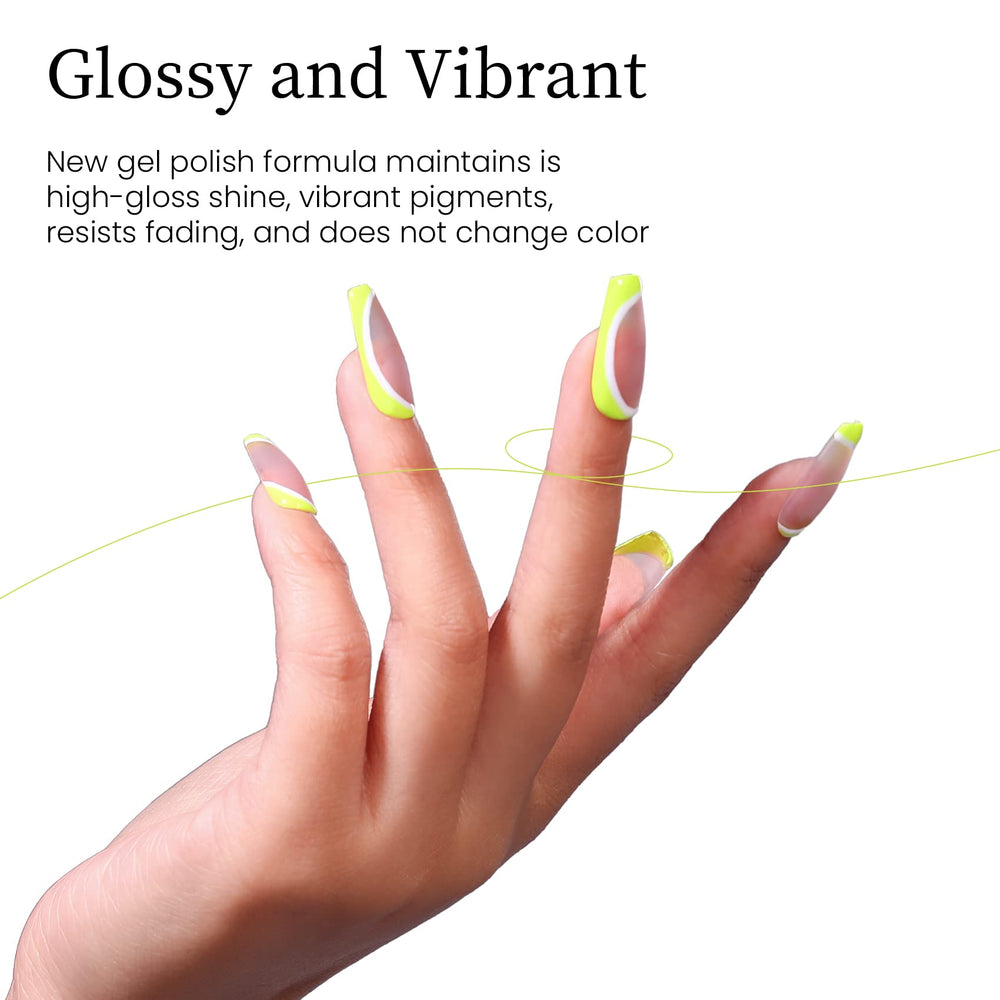 MAYCHAO lime swatch on nail wheel showing color payoff benefit
