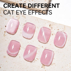 MAYCHAO magnet creating holographic cat-eye line demonstrating effect control