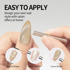 MAYCHAO cured nails reflecting light to show durable high-shine benefit