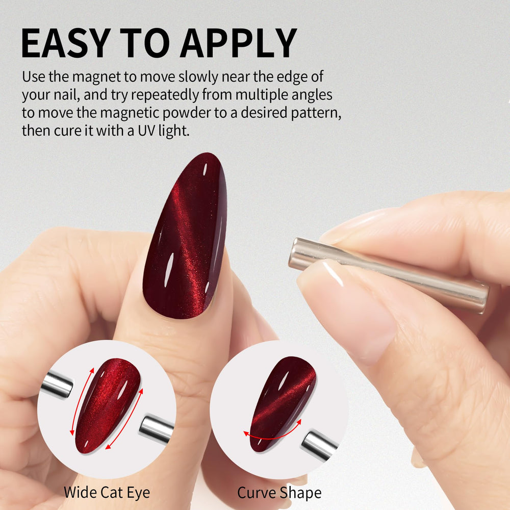MAYCHAO application with magnet demonstrating easy cat-eye creation benefit
