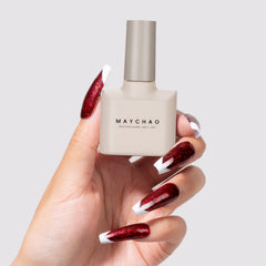 maychao brush stroke texture showing dense glitter for even application