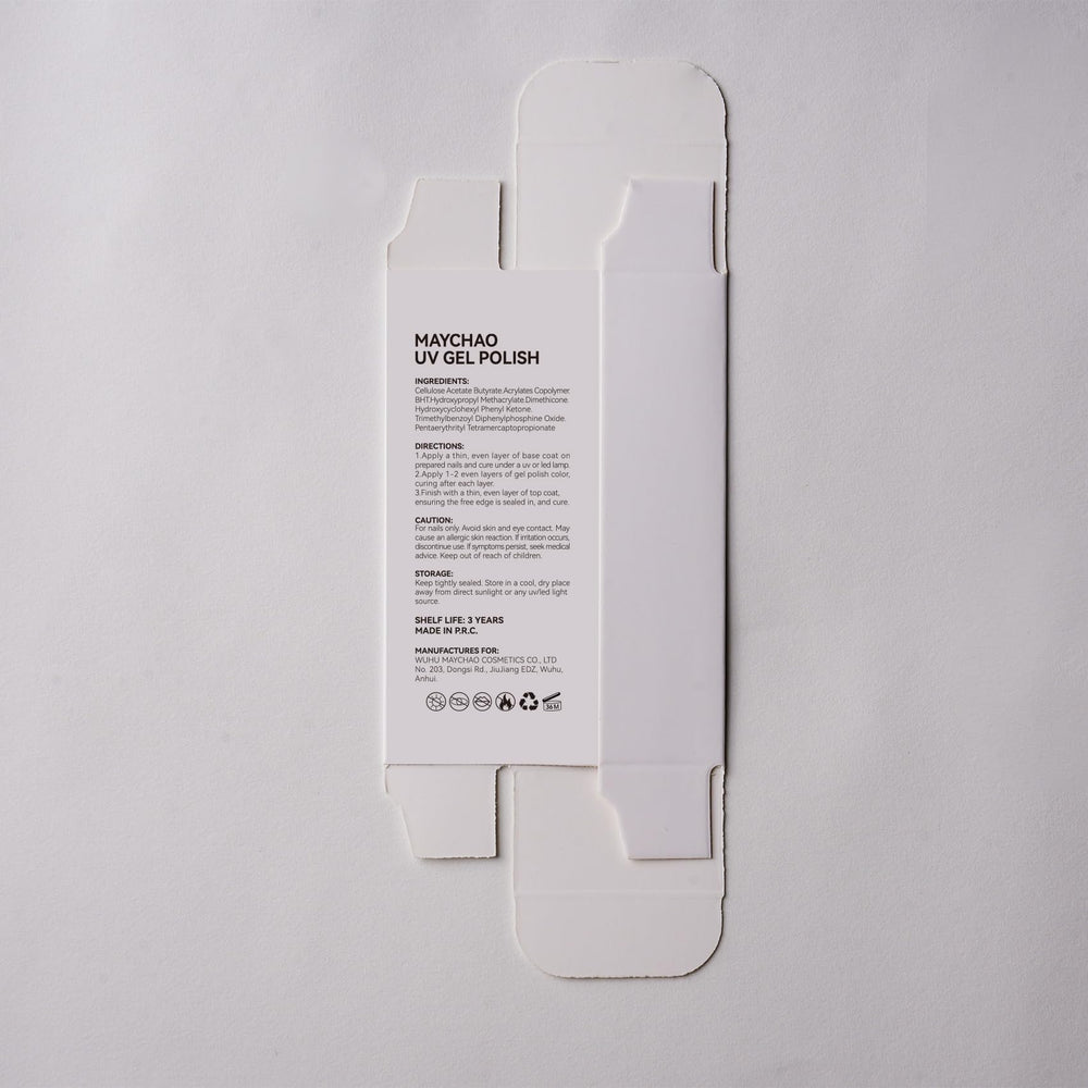MAYCHAO cap and printed label highlighting product information and safe use benefit