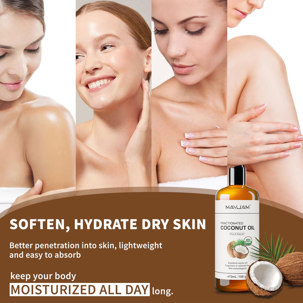 MAYJAM hair treatment applied to ends for reduced frizz and softer strands
