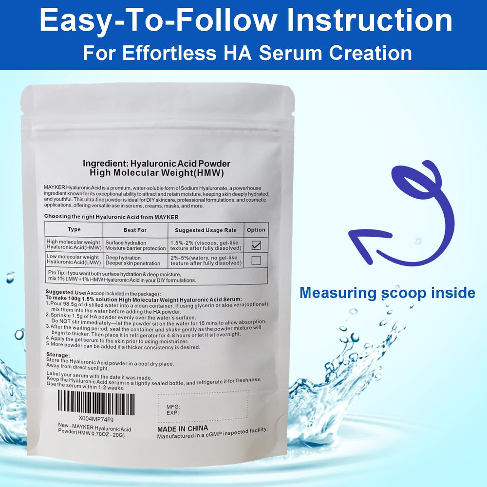 MAYKER measuring scoop included for accurate dosing and consistent batches
