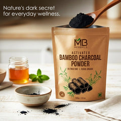 MB Herbals charcoal mixed in bowl for a face mask demonstrating smooth blendability