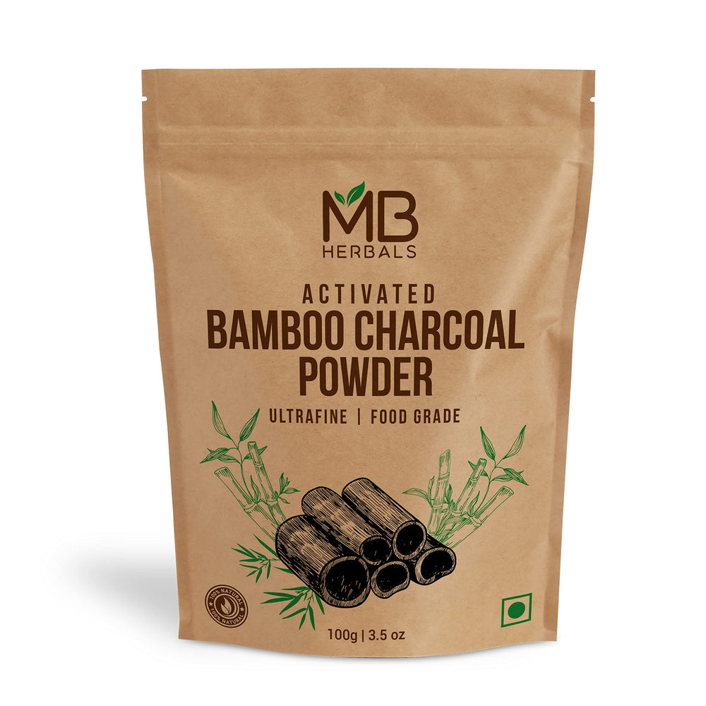 MB Herbals front pouch showing 100g label and food-grade claim benefits