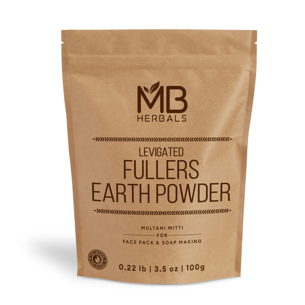 MB Herbals front packaging showing clean 100g clay pack and product benefits