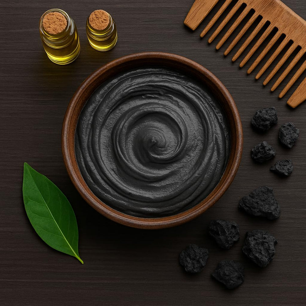 MB Herbals ingredient label close-up confirming bamboo origin and product details