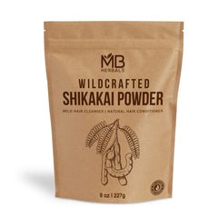 MB Herbals front packaging showing natural shikakai powder and weight