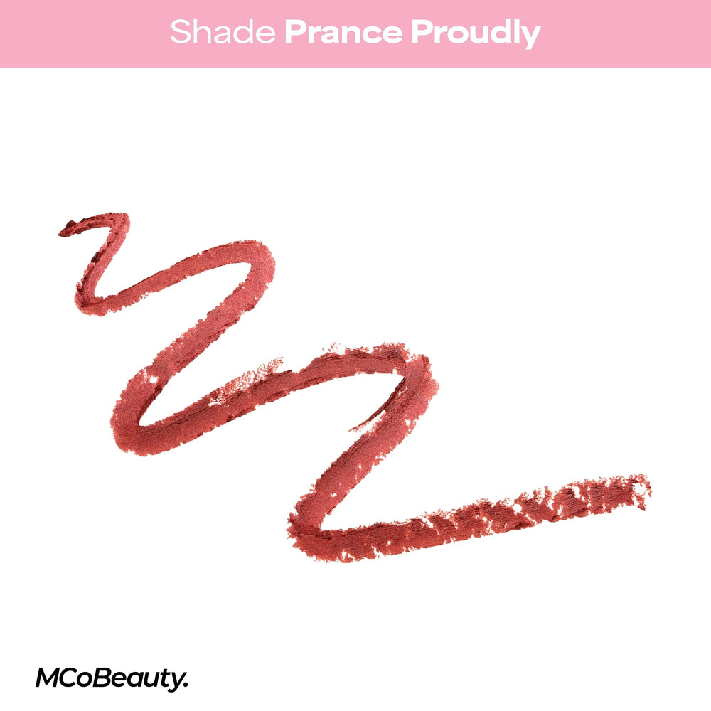 MCoBeauty full lip filled look displaying even nude coverage and lasting base
