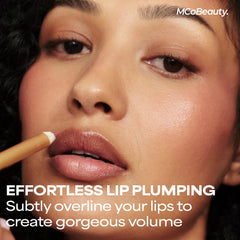 MCoBeauty tucked inside makeup bag illustrating travel-friendly convenience