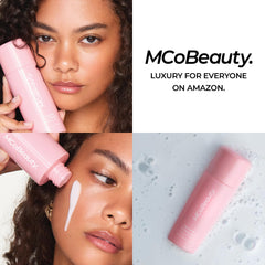 MCoBeauty styled on bathroom shelf showing how it fits into routines