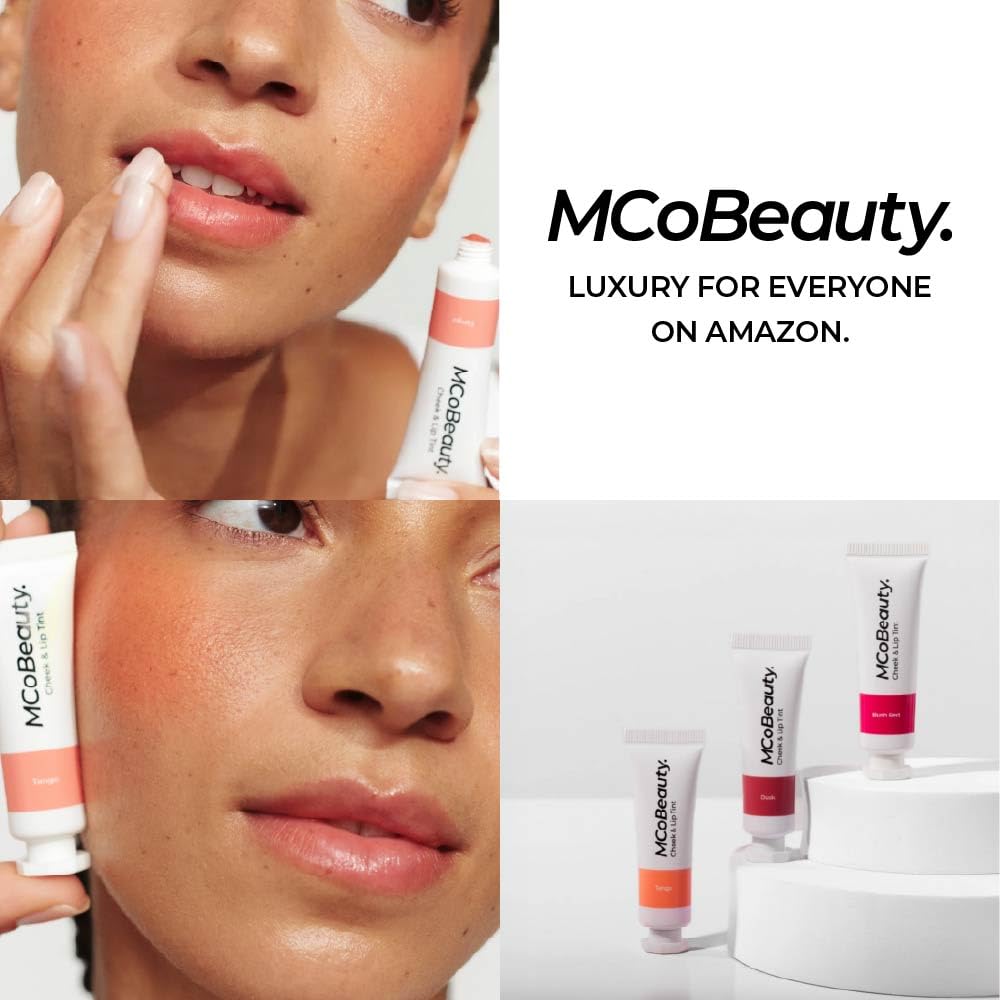 MCoBeauty paired with gloss showing layering options and dimensional shine