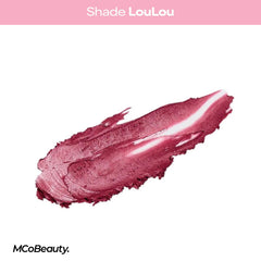 MCoBeauty Lucy being blended on cheek showing natural flush and comfortable wear