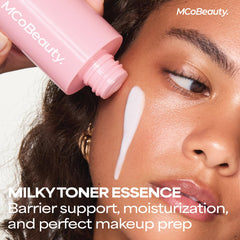 MCoBeauty milky texture close-up illustrating rich hydrating cushion