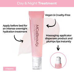 MCoBeauty swatch showing glossy texture and non-sticky sheen benefit