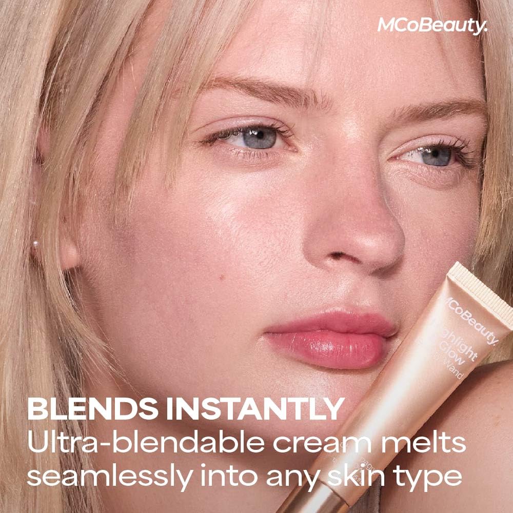 MCoBeauty wand held in hand to show size and easy portability