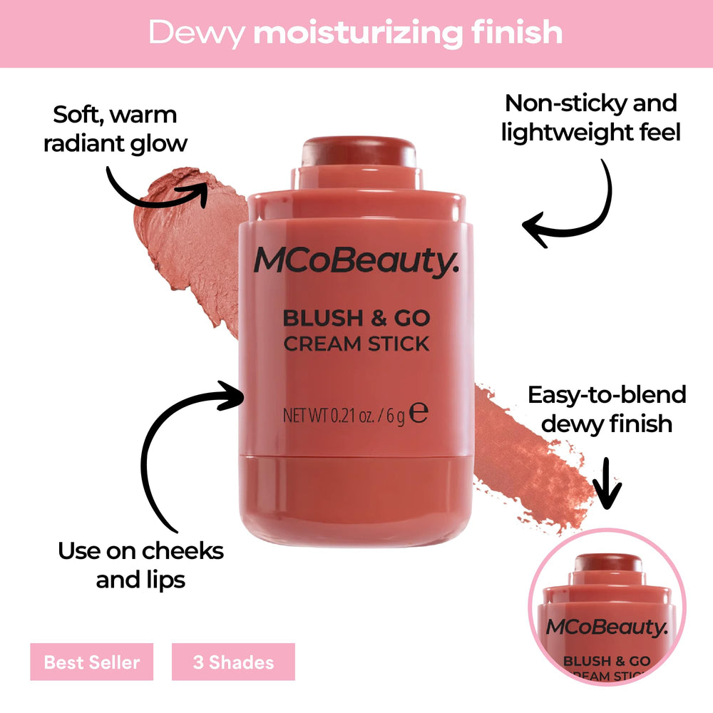 MCoBeauty swatch on arm demonstrating buildable Warm Terracotta colour