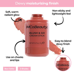 MCoBeauty swatch on arm demonstrating buildable Warm Terracotta colour