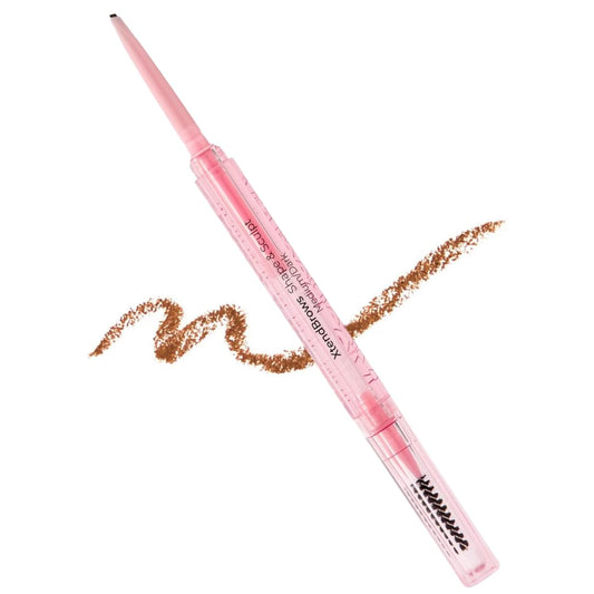 MCoBeauty pencil front packaging showing shade and dual-ended design for natural brows