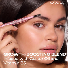 MCoBeauty on model demonstrates subtle, natural-looking brow definition