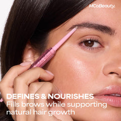 MCoBeauty pencil triangular tip close-up creates realistic hair strokes