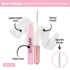 MCoBeauty XtendLash clear glossy texture close-up showing smooth finish