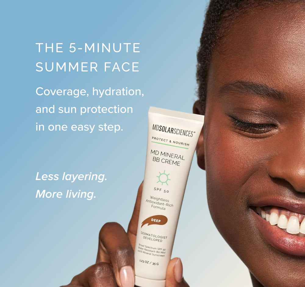 MDSolarSciences BB cream inside everyday bag illustrating on-the-go protection