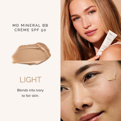 MDSolarSciences label close-up listing niacinamide, squalane, and antioxidants