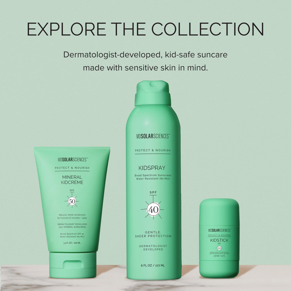 MDSolarSciences KidCrème held in hand to show 3.4 fl oz size
