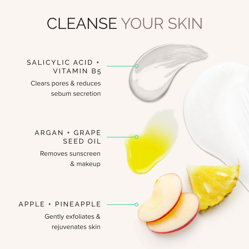 MDSolarSciences foaming oil texture on hand for gentle cleansing