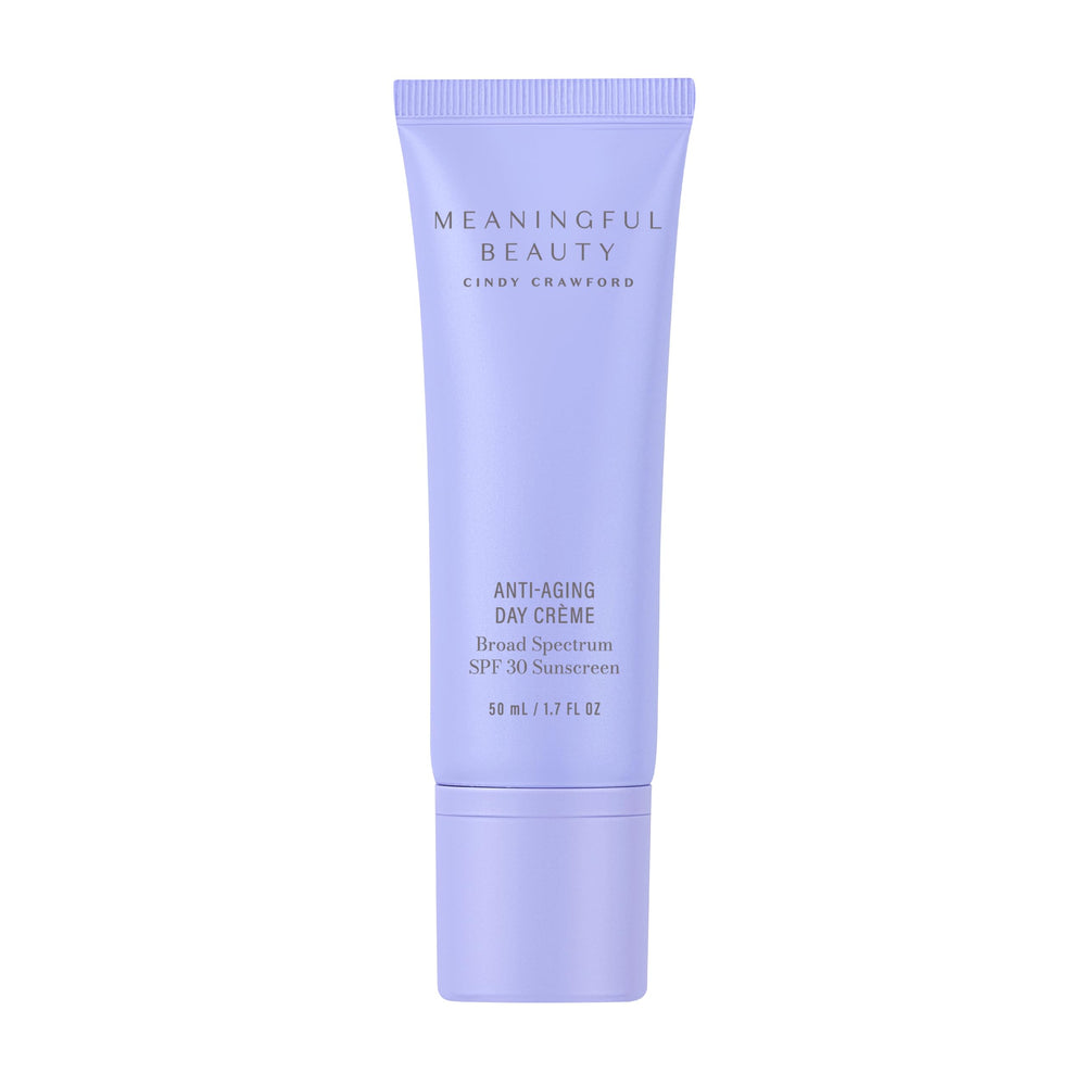 Meaningful Beauty front jar view showing compact travel-ready design and hydrating benefits