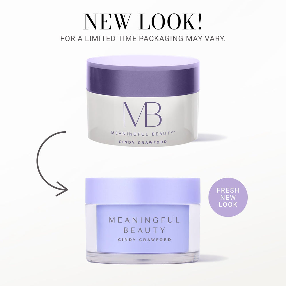 Meaningful Beauty open jar showing creamy texture and hydrating finish