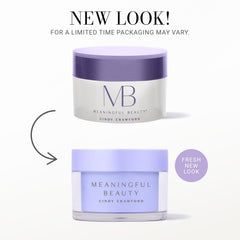 Meaningful Beauty open jar showing creamy texture and hydrating finish