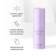 Meaningful Beauty texture drop on hand showing lightweight absorption and glow